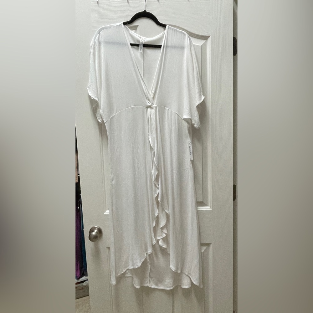Lightweight white beach cover up